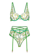 Fresh Lemon Embroidery Lingerie Set