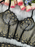 Chic Luxe Noir & Gold Lingerie Set