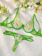 Fresh Lemon Embroidery Lingerie Set