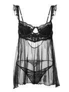 Black Sexy Lace Slip Dress