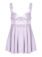 Purple Soft Satin Slip Dress