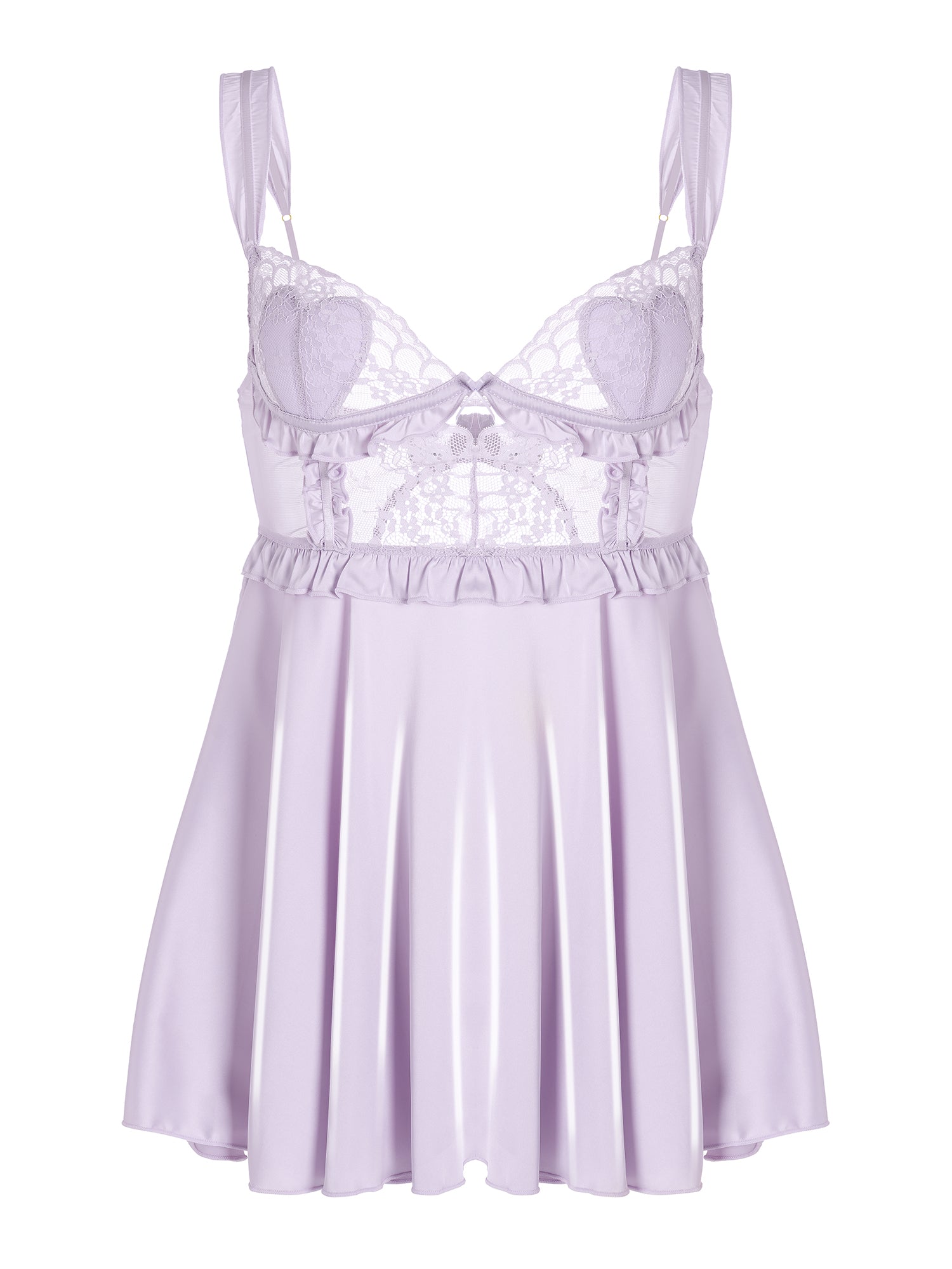 Purple Soft Satin Slip Dress