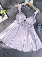 Purple Soft Satin Slip Dress