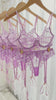 Purple Embroidery Lingerie Set